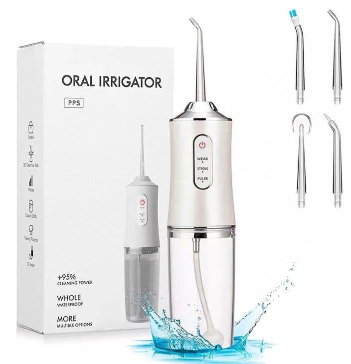 Irrigador Oral Recargable + 4 CABEZAS